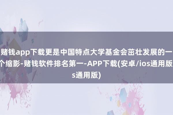 赌钱app下载更是中国特点大学基金会茁壮发展的一个缩影-赌钱软件排名第一-APP下载(安卓/ios通用版)