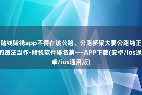 赌钱赚钱app不得在该公路、公路桥梁大要公路纯正行驶的违法当作-赌钱软件排名第一-APP下载(安卓/ios通用版)