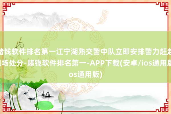 赌钱软件排名第一江宁湖熟交警中队立即安排警力赶赴现场处分-赌钱软件排名第一-APP下载(安卓/ios通用版)